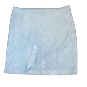 Forever 21 Blue Suede Pencil Skirt Small High Waist Work Office Chic Small